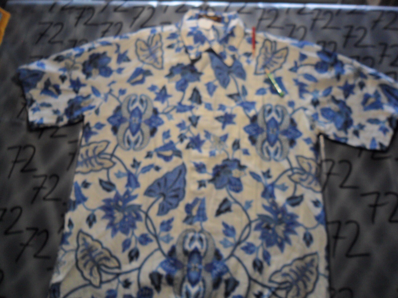Large NWOT Indonesia Button Up Damaged Shirt