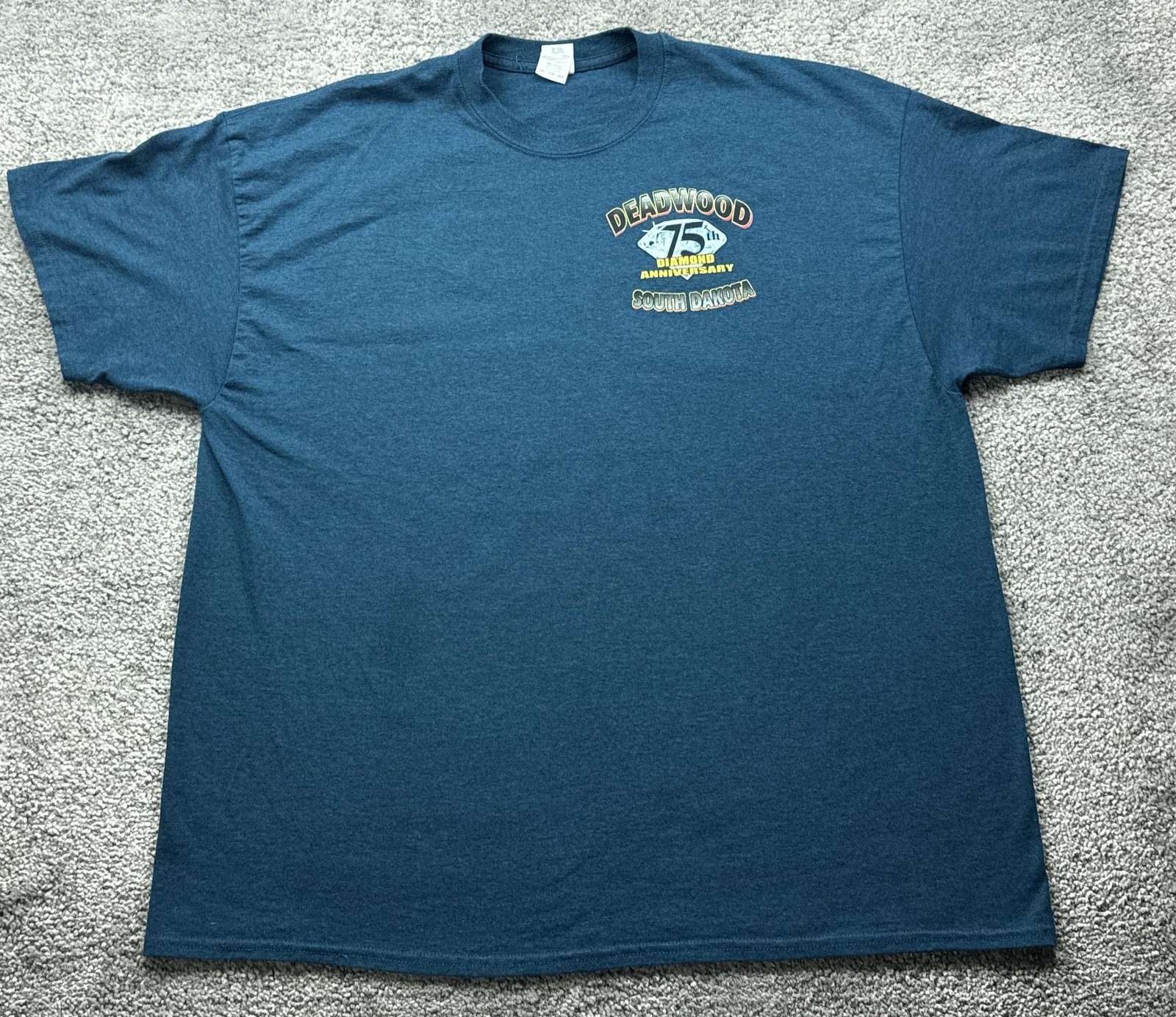 Deadwood Shirt Mens 2XL Blue 75th Anniversary South Dakota Graphic Tee gallery