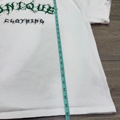 Unique Clothing Graphic Tee White Green Print – Size L