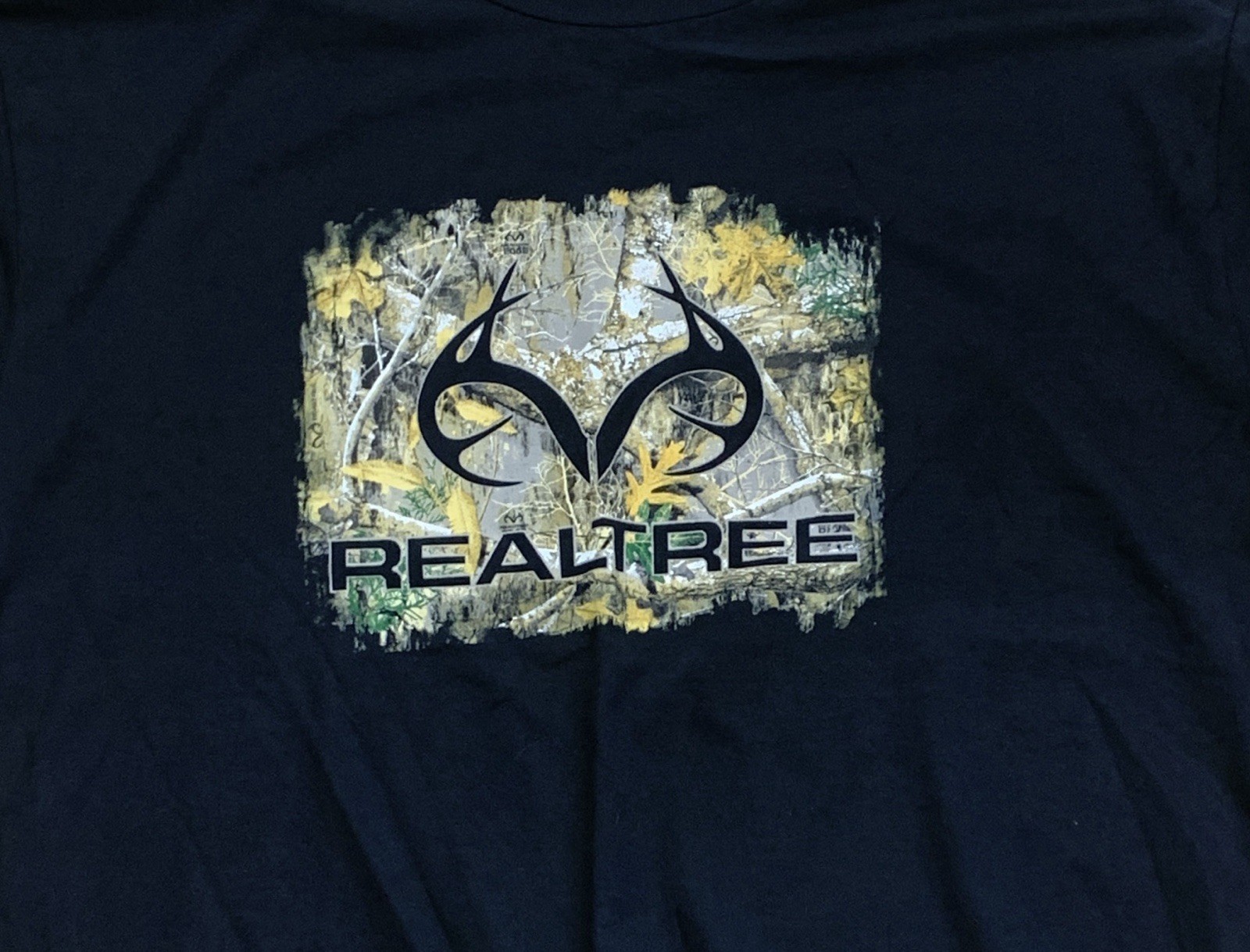 Realtree Hunting Outdoors Logo Camouflage Graphics T-shirt Size 2XL Black XXL gallery
