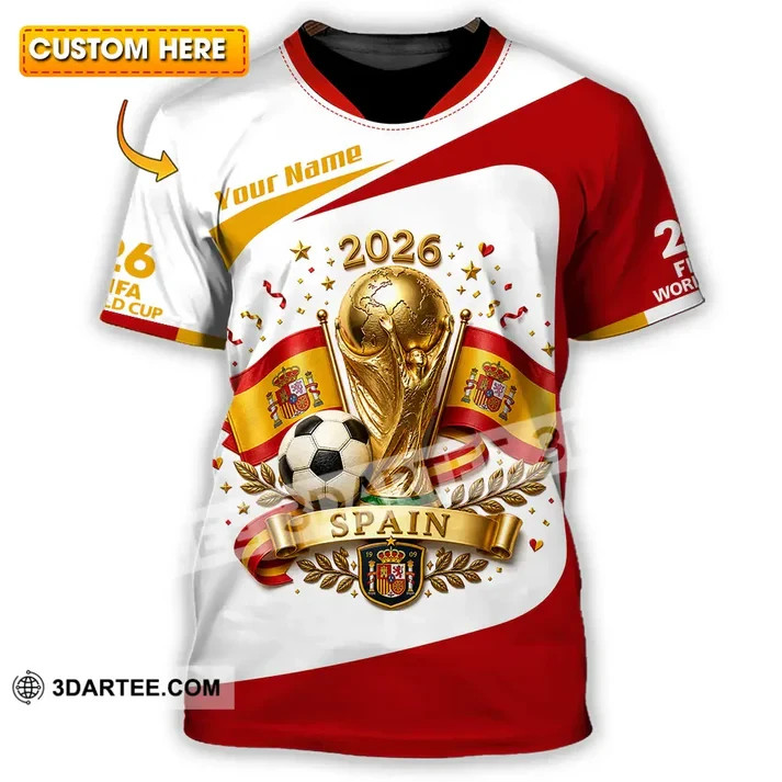 Unisex Shirt – Custom Spain World Cup 2026 Shirt reprint VK13762