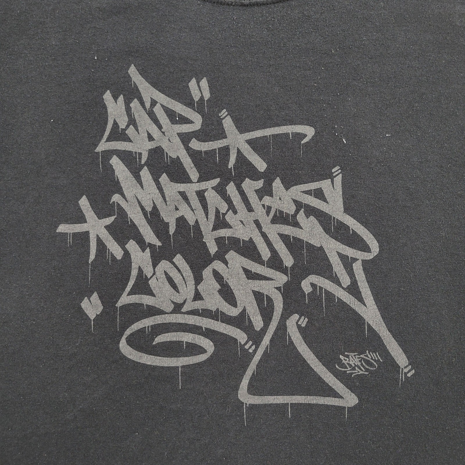 Cap Matches Color Shirt Mens XL Black Graffiti Style Graphic Short Sleeve gallery
