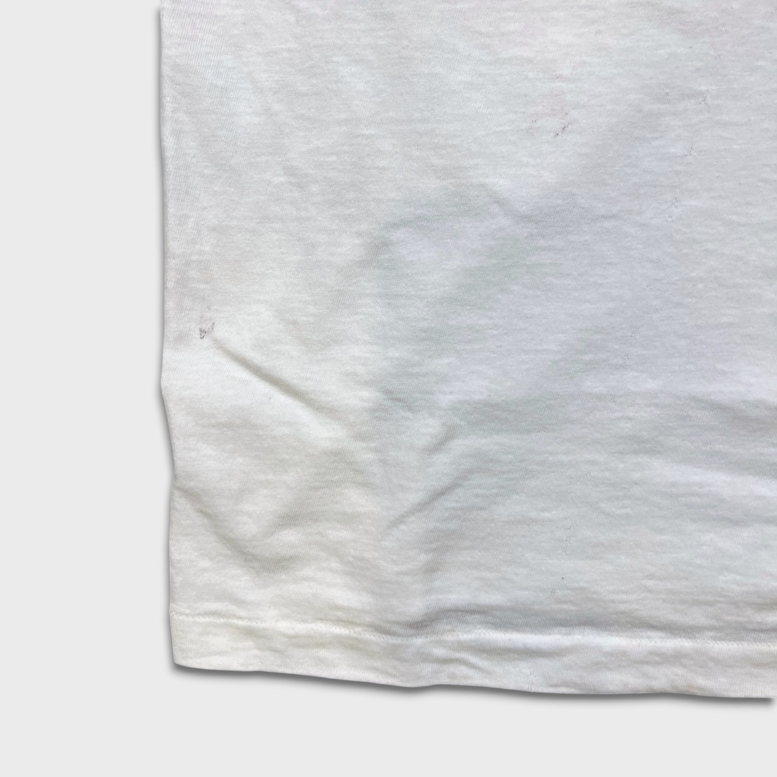 Vintage 80s Blank T Shirt Mens Medium White Single Stitch Basic Short Sleeve Tee gallery