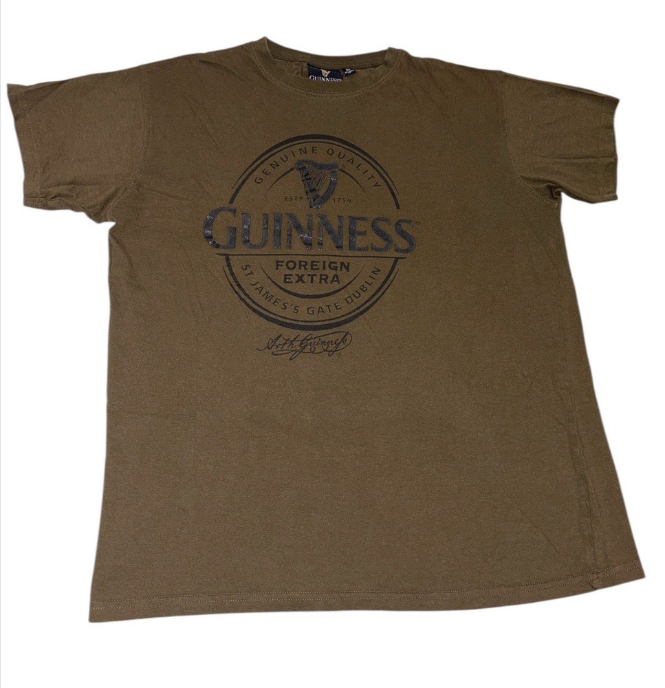 Guinness Crewneck Tee Men’s Medium Green Foreign Stout Bartender Frat Dad Irish
