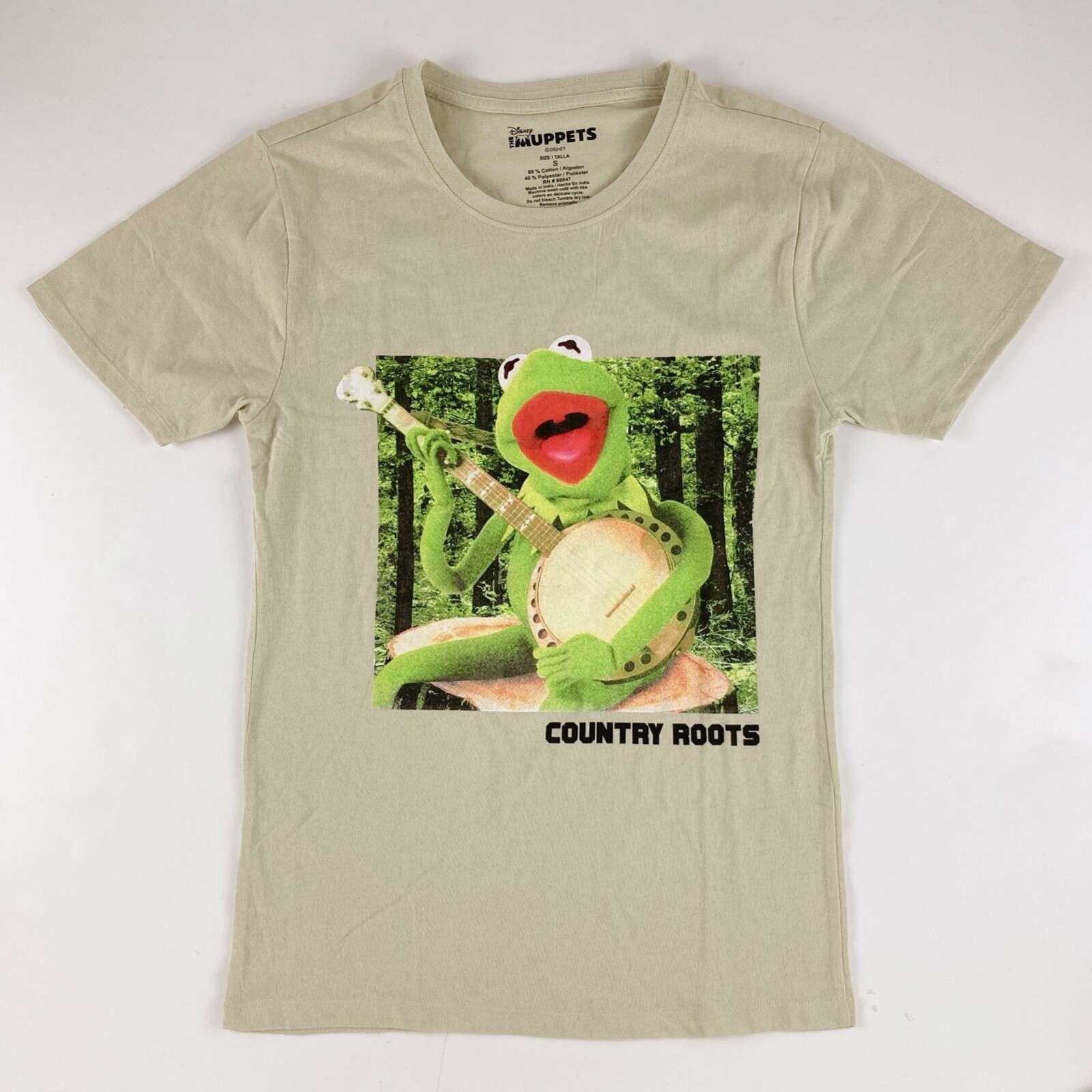 Disney The Muppets Kermit Banjo Country Roots Small Shirt NWOT