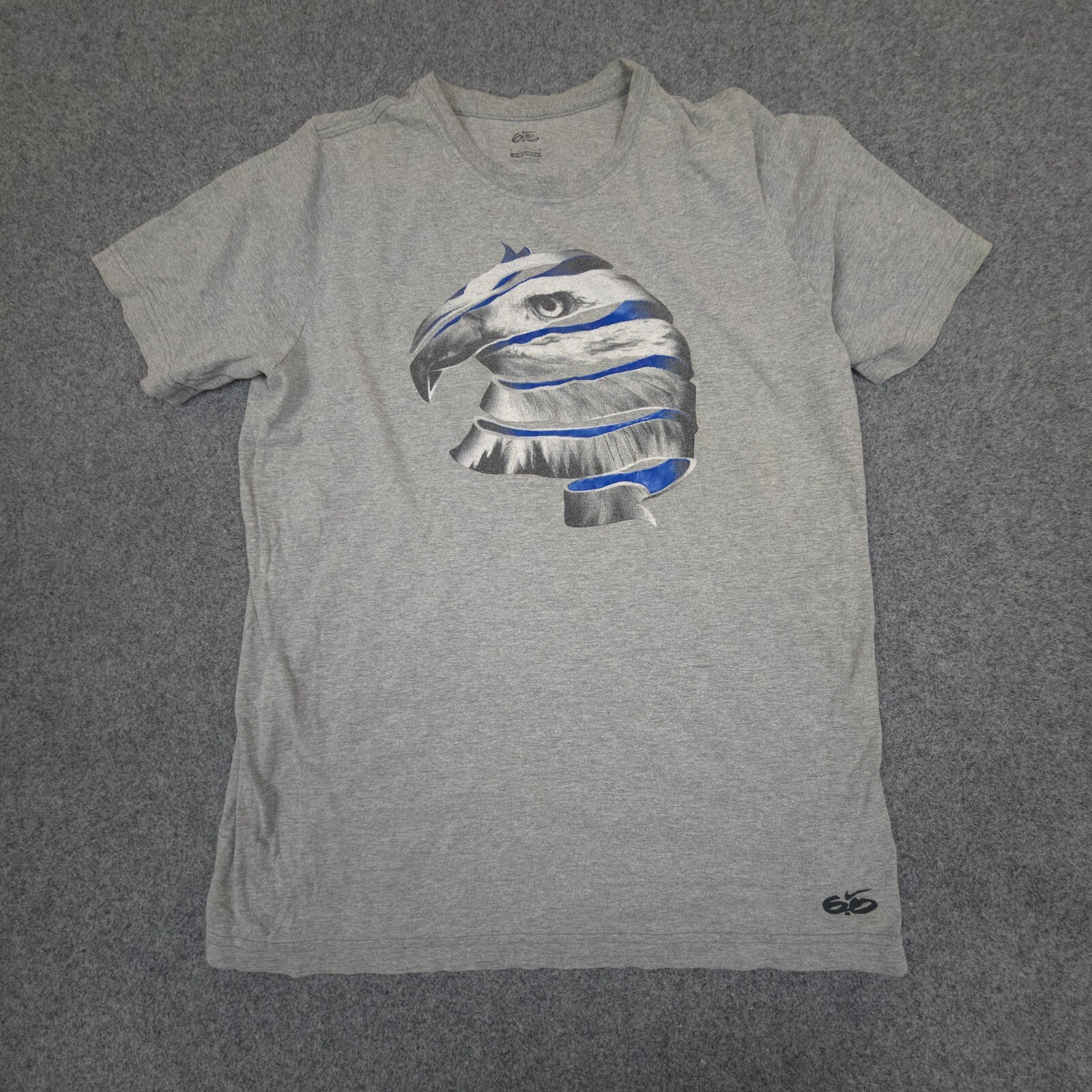 Nike Shirt Mens LARGE grey short sleeve cotton eagle 6.0 regular TShirt Size L gallery