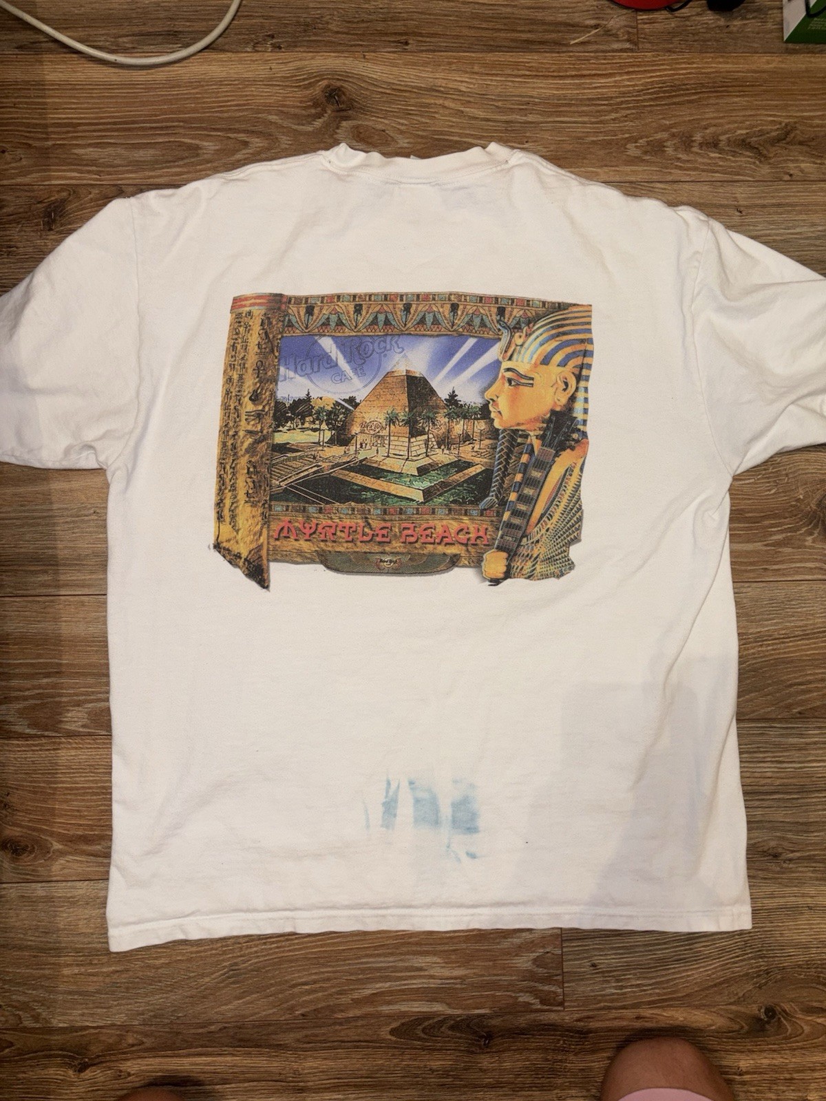 Hard Rock Heavy Tee White Egyptian Pharaoh Graphic Size L gallery