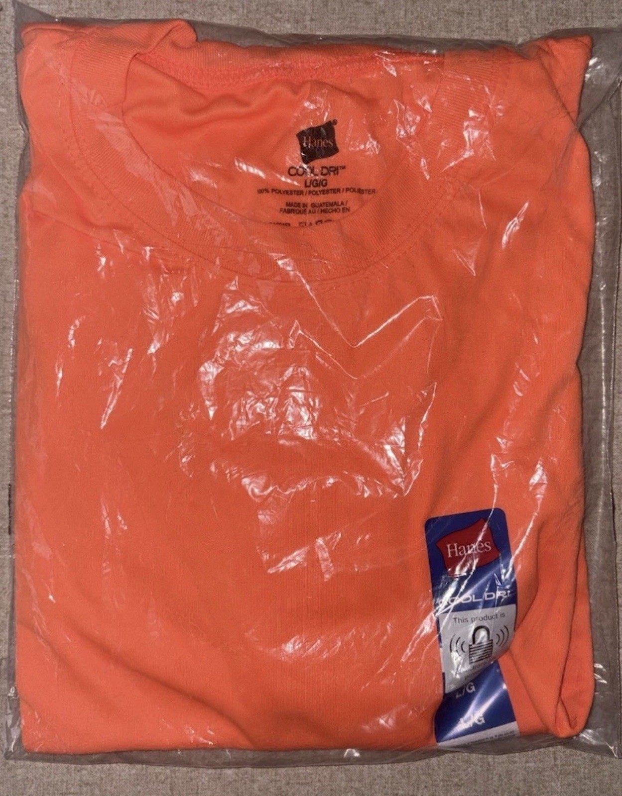 Hanes Unisex Ecosmart T Shirt Casual Safety Orange Plain T-Shirt – Large