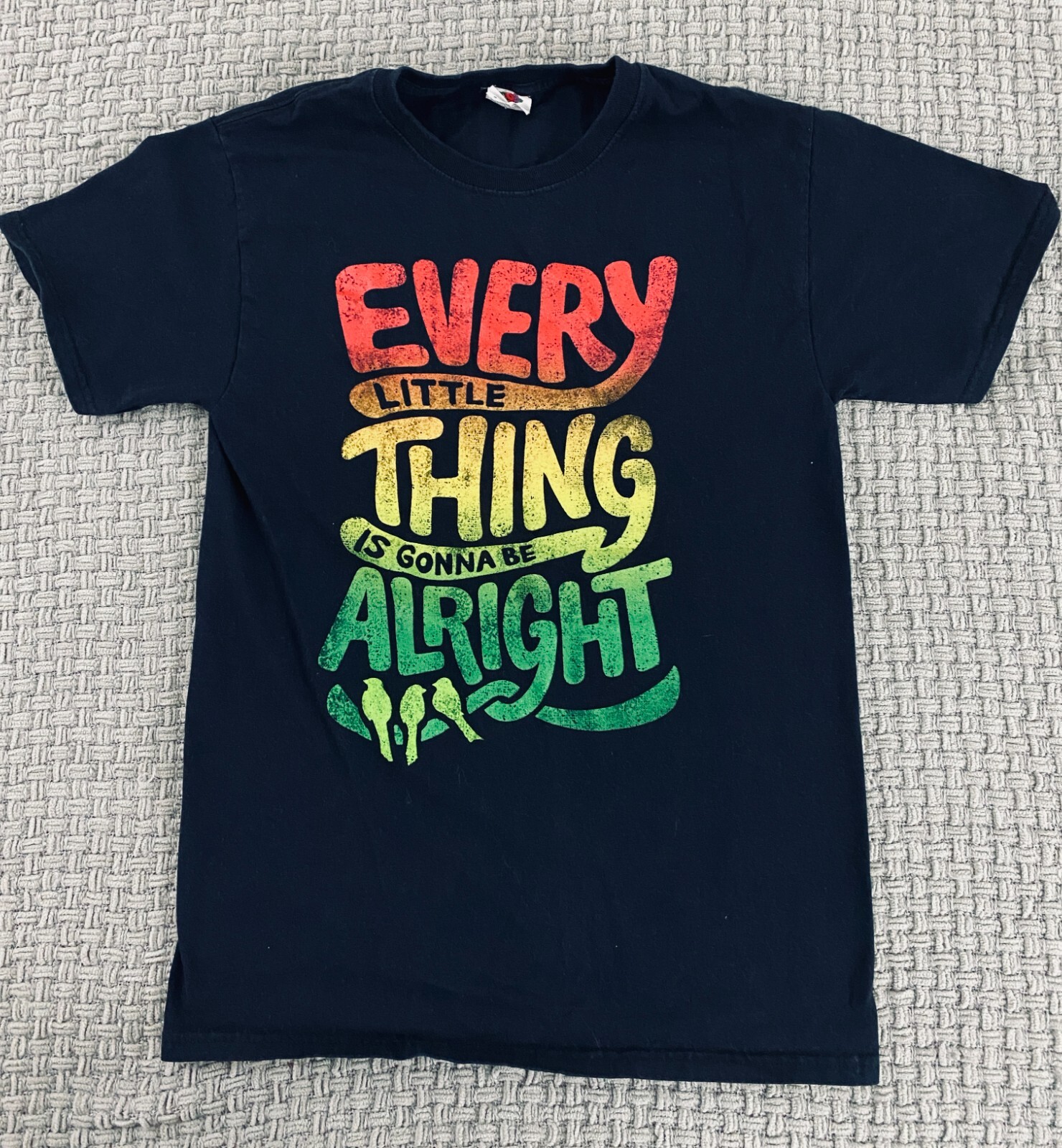 Fruit Of The Loom Y2K Every Little Thing Bob Marley Mens Shirt Black Size Small gallery