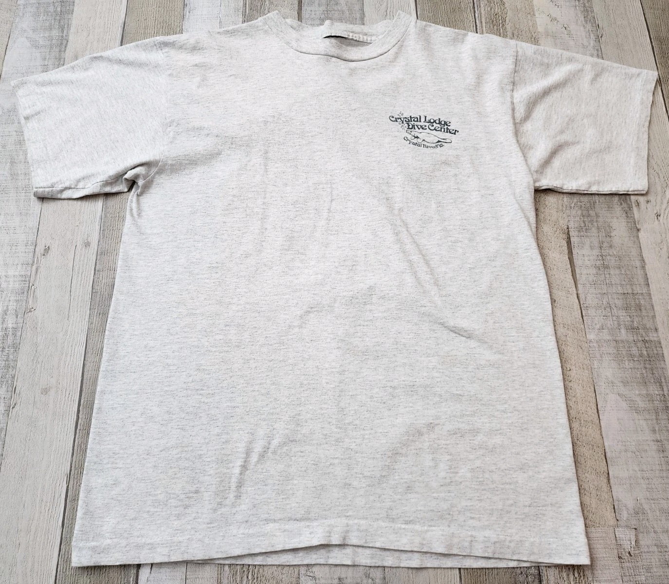 Vtg Crystal Lodge Dive Center Florida Graphic shirt Large No Tag. *STAINS*