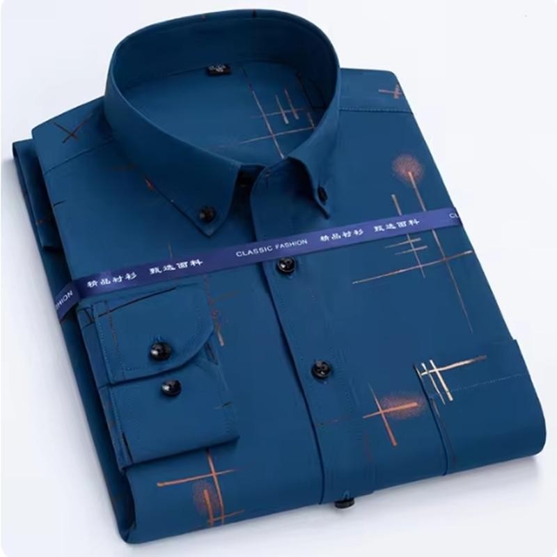 Men's Dress Shirts Long Sleeves Business Botton Down Non Iron Casual Shirts Tops gallery