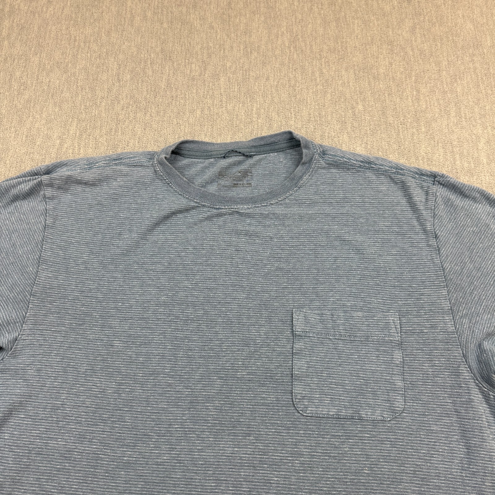 Patagonia Shirt Medium Blue Pocket Tee Striped Short Sleeve Casual Cotton 52600 gallery