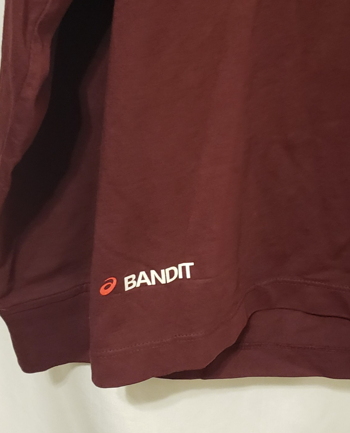 Bandit x ASICS Running Long Sleeve Cotton Tee Men Large Port Red Crewneck gallery