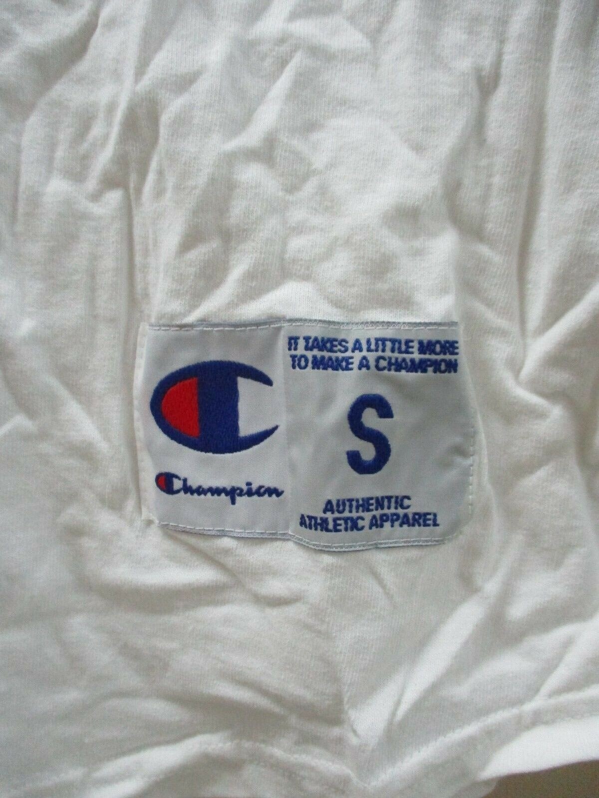 909B3 Champion T137 Youth Authentic Apparel Baseball Tee Small YSM Black & White gallery