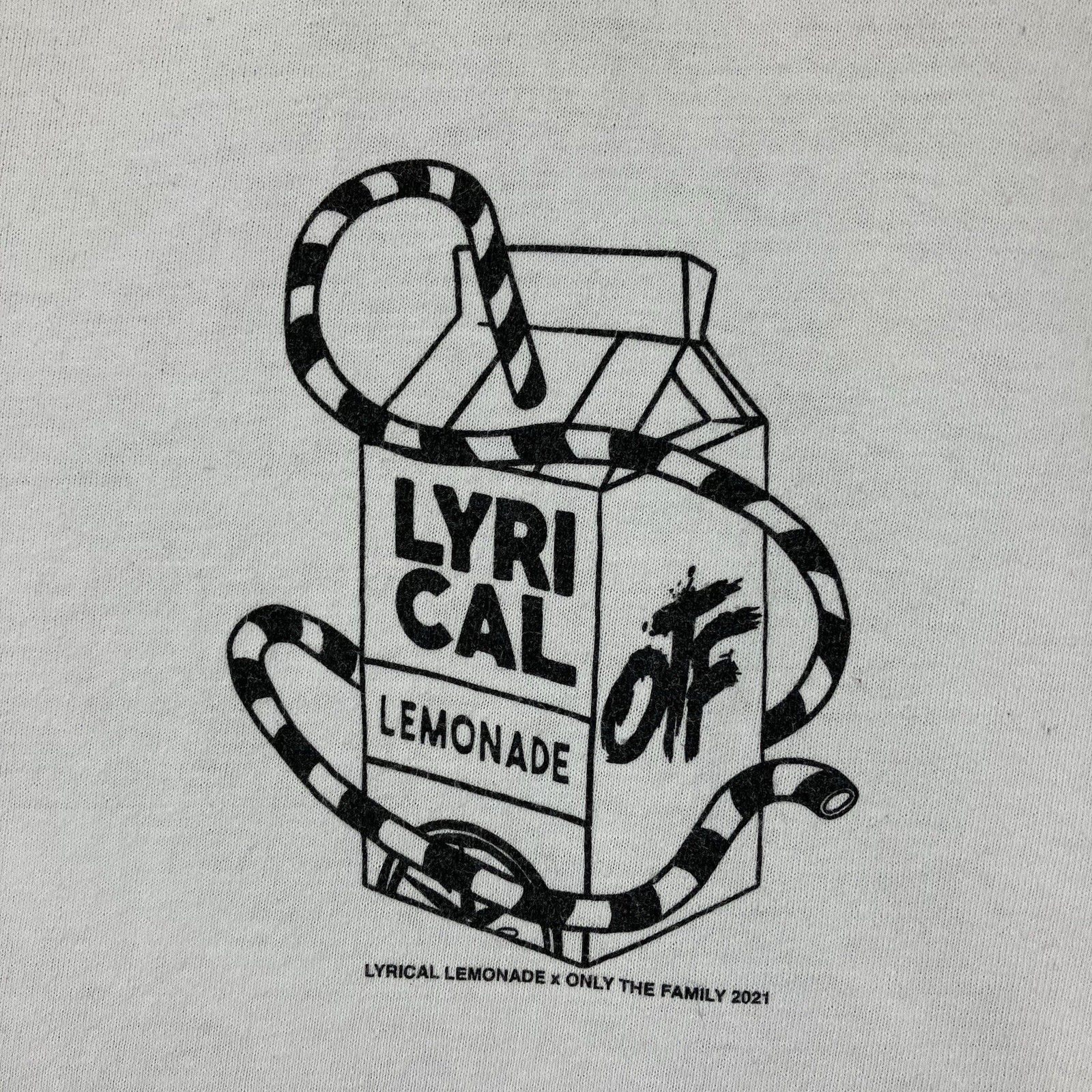 Y2K Lyrical Lemonade X OTF White Graphic T Shirt Size XL Rare Rap Tee Hip Hop gallery