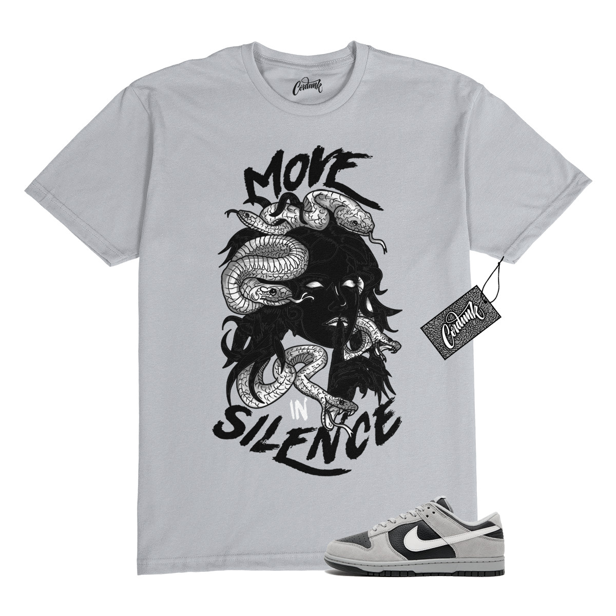 Dunk Light Smoke Grey Anthracite Reflect Silver Black T Shirt to Match MIS