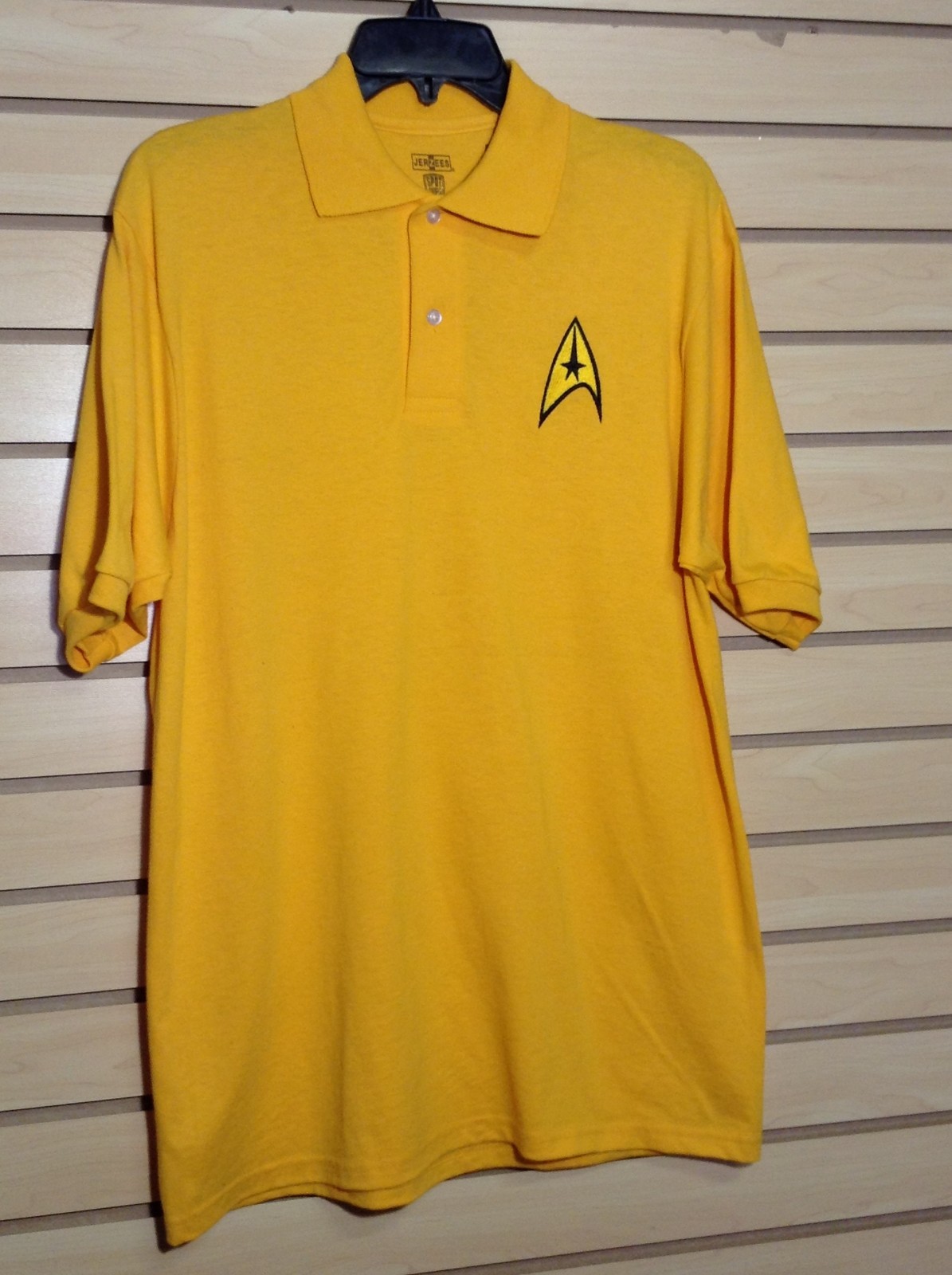 STAR TREK MEN'S UNIFORM COMMAND PATCH POLO SHIRT "JERZEES" LICENSED gallery