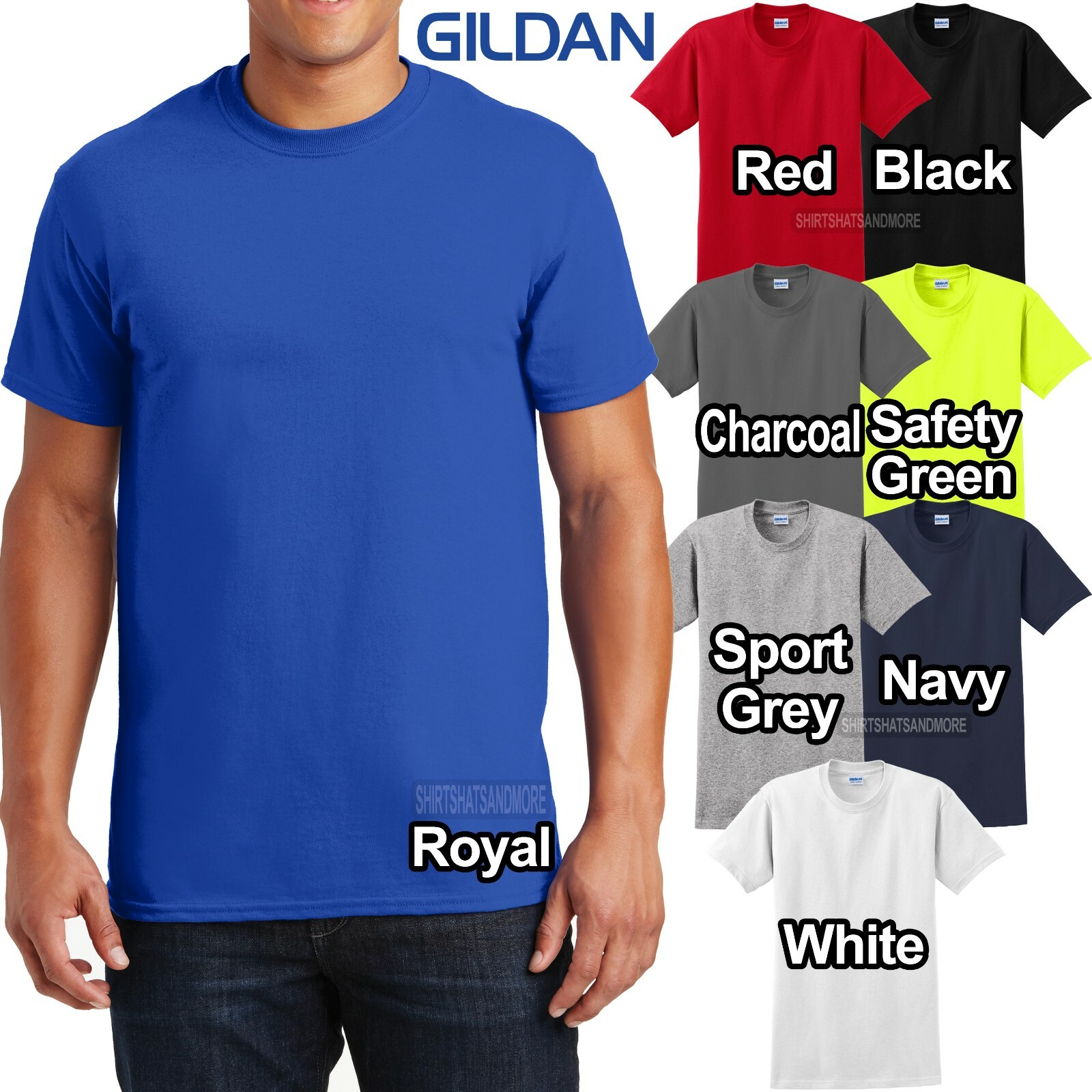 Gildan Big and Tall Mens T-Shirt L-5XL XLT, 2XLT, 3XLT NEW gallery