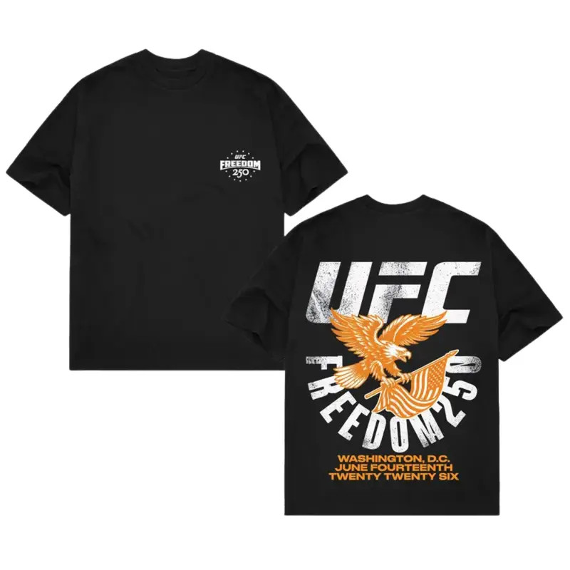 Men's UFC Freedom 250 Americana T-Shirt, UFC White House Tee, UFC Champions Spor gallery