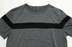 Shein Men’s Casual Regular Fit Short Sleeve Color Block Tee LV5 Gray Medium