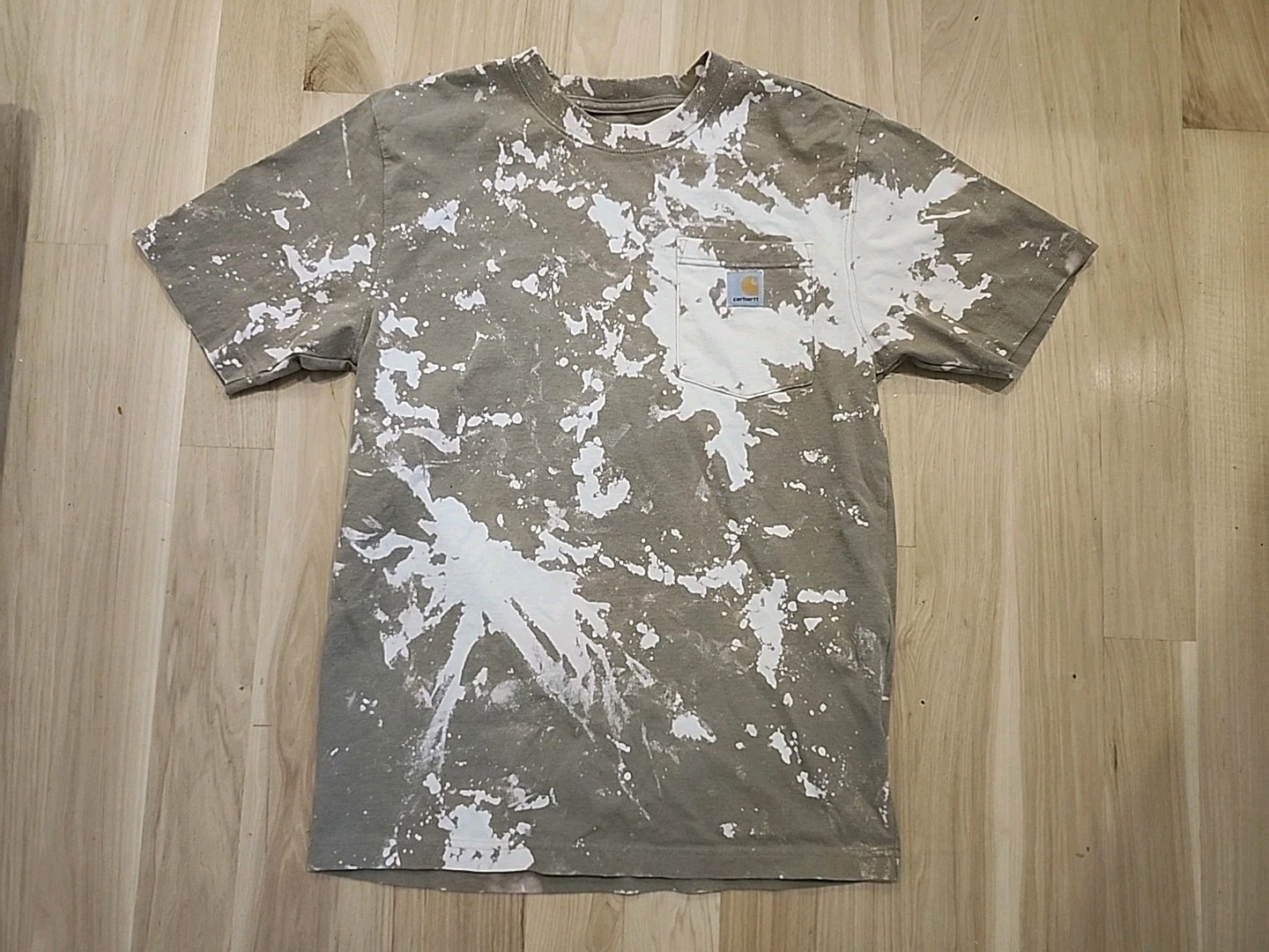 Carhartt Pocket T Shirt Mens Tag S Tie Dye Acid Wash Brown Distressed Grunge gallery
