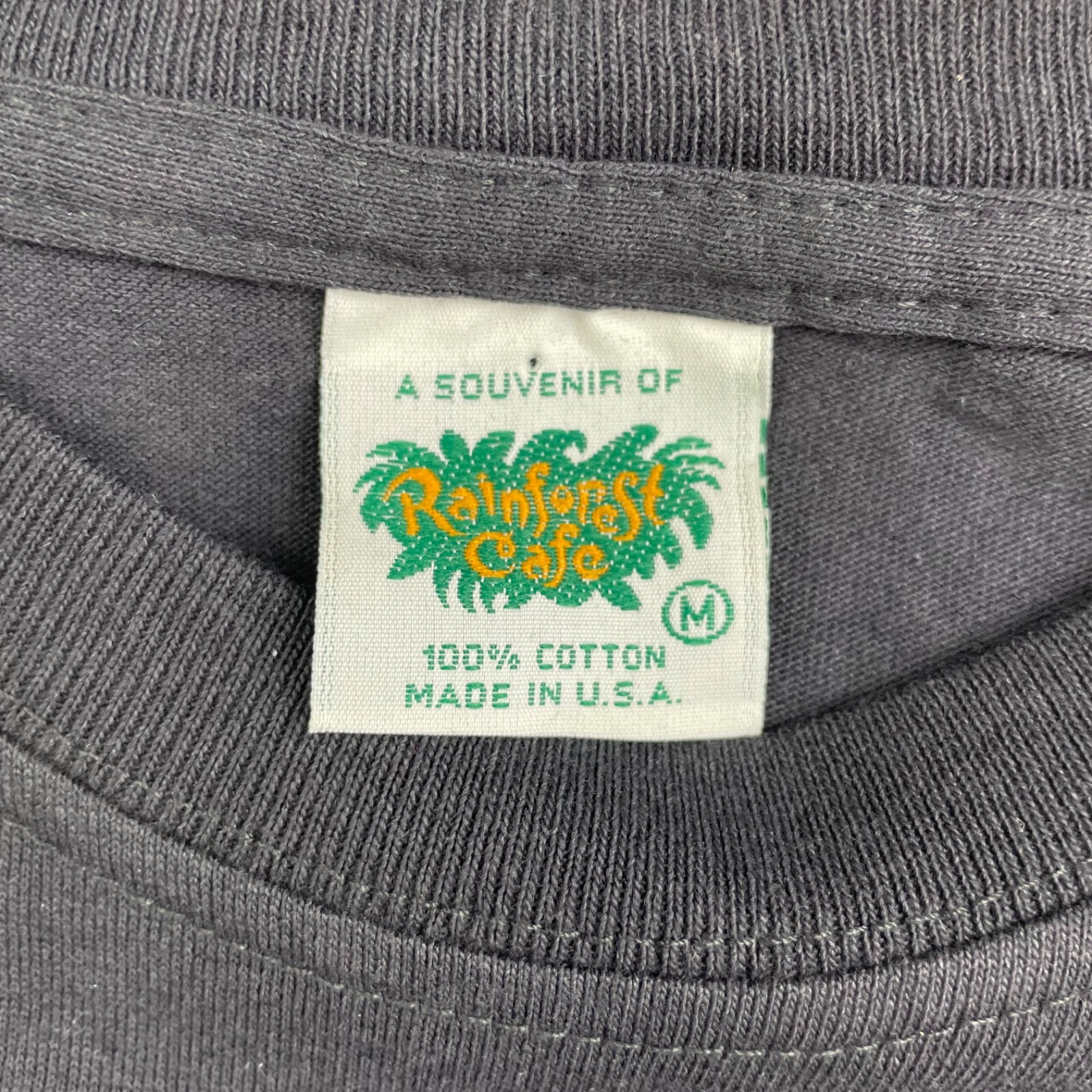 VTG Rainforest Cafe Men's Frog & Alligator S/S T-Shirt Black • USA • Medium gallery