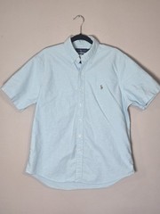 Polo Ralph Lauren Men’s Size Large Classic Fit Short Sleeve Oxford Light Blue