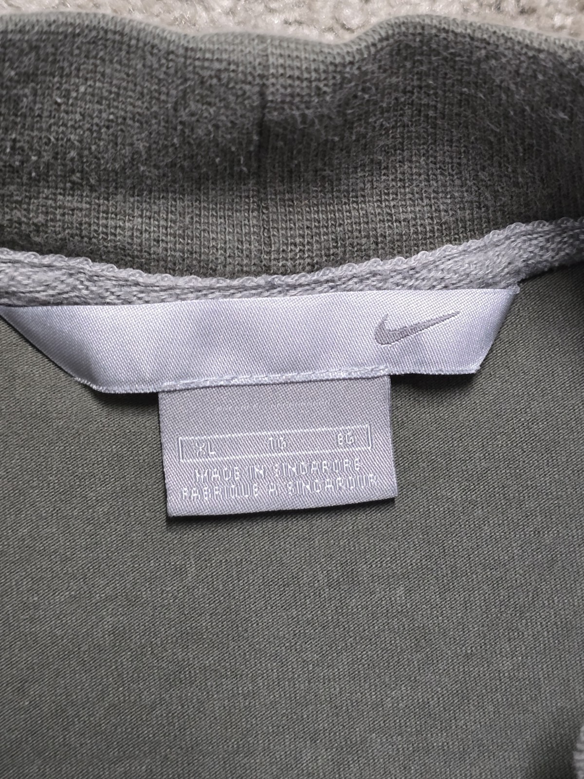 VTG Nike Mock Neck Shirt Men L Gray Long Sleeve Base Layer Swoosh Silver Tag Y2K gallery