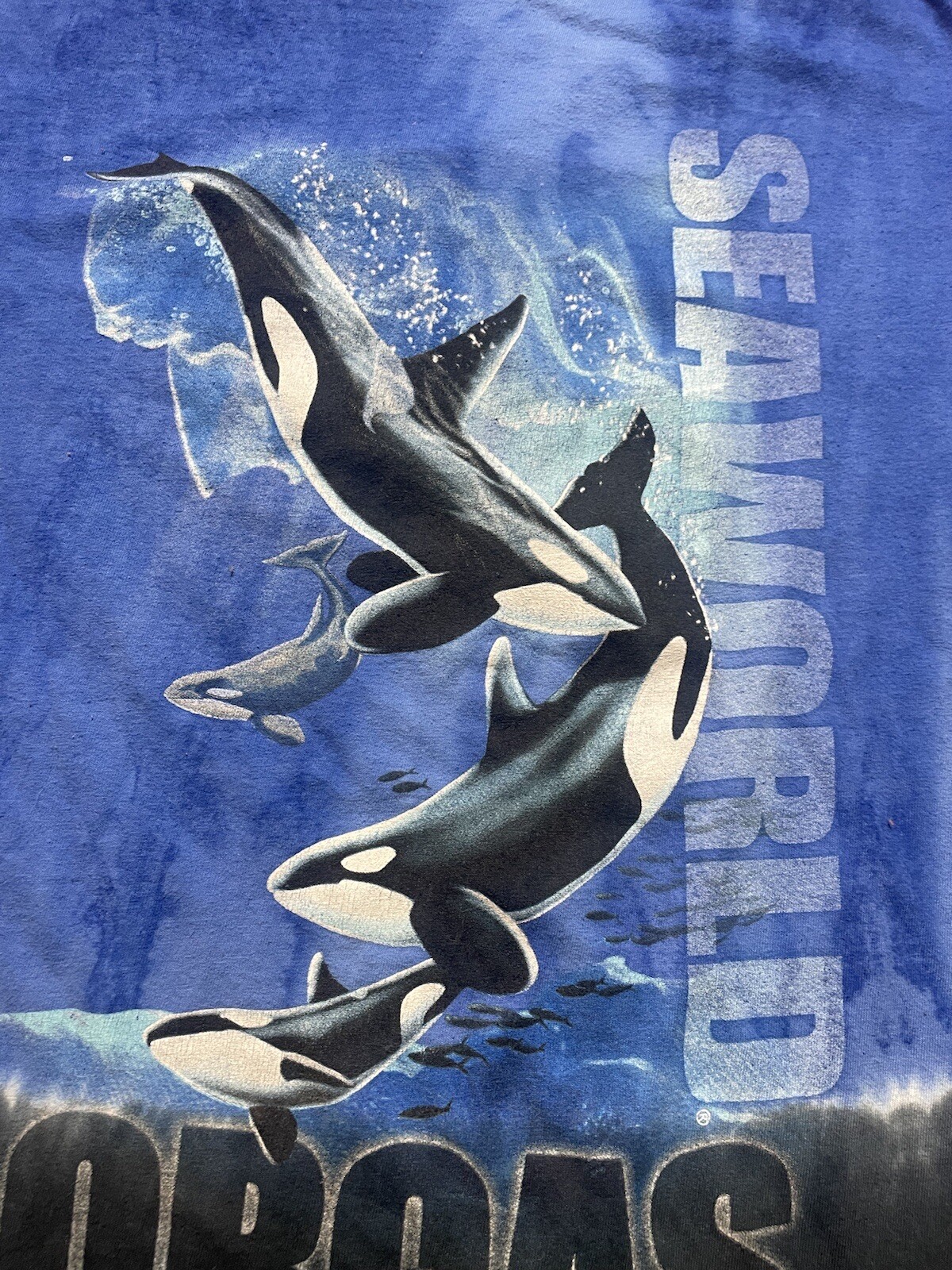 Sea World Tie-Dye Orcas Killer Whale T-Shirt Size Medium gallery