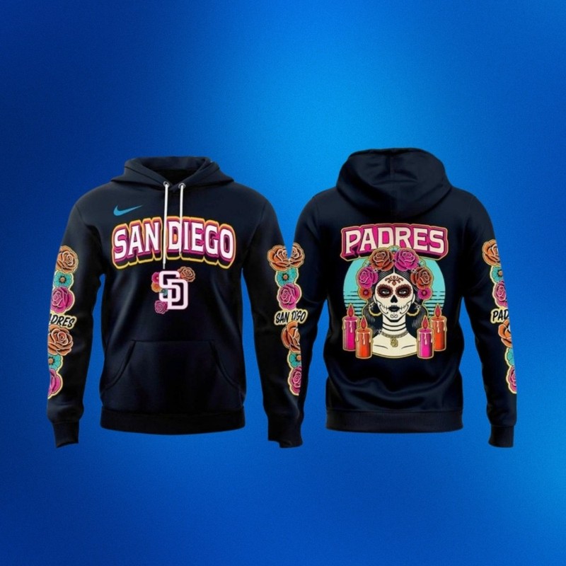 Padres 2026 Dia De Los Muertos Night City Connect Hoodie