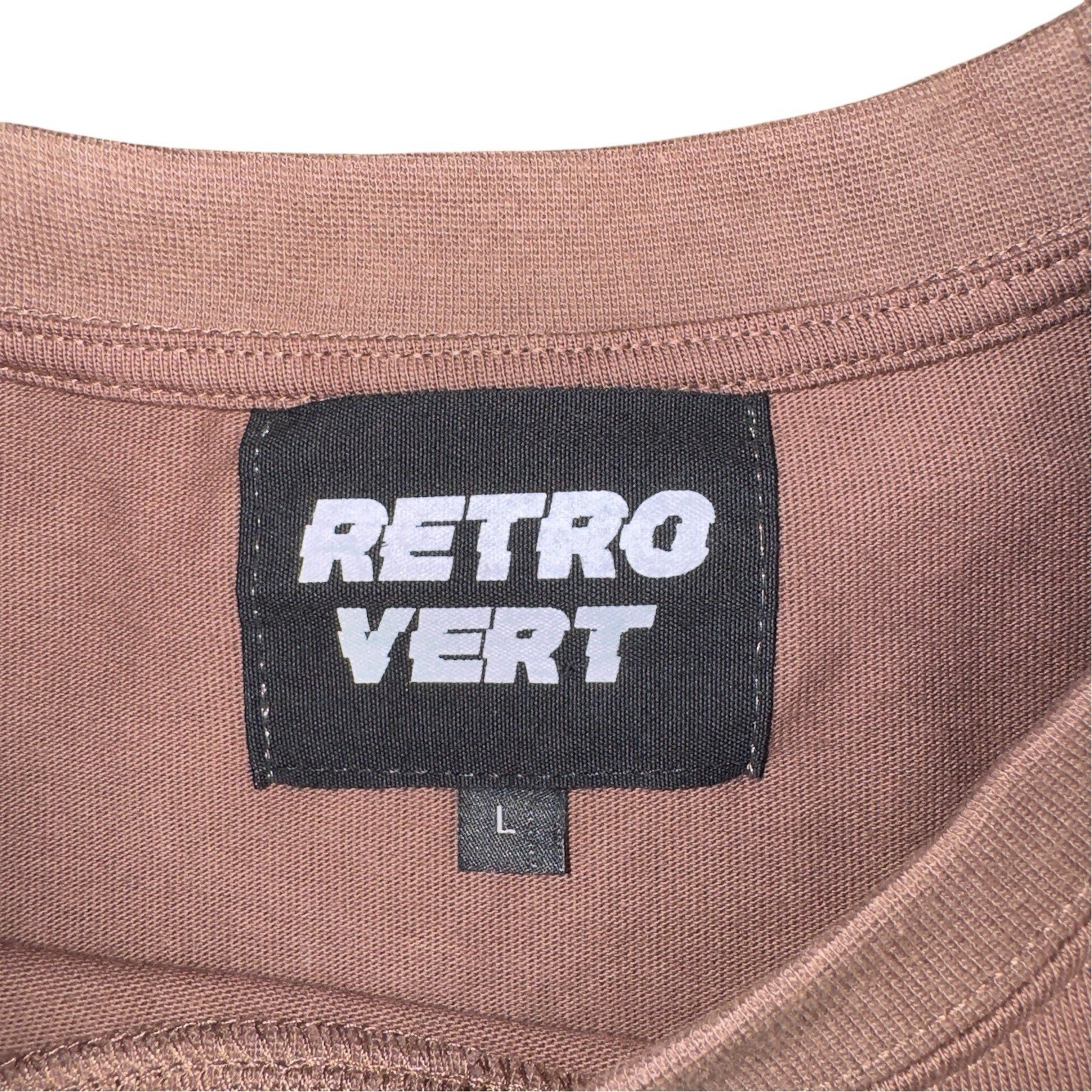 Retro Vert Graphic T-Shirt Mens L Brown Never Been Retrovert Normal Star Cotton gallery