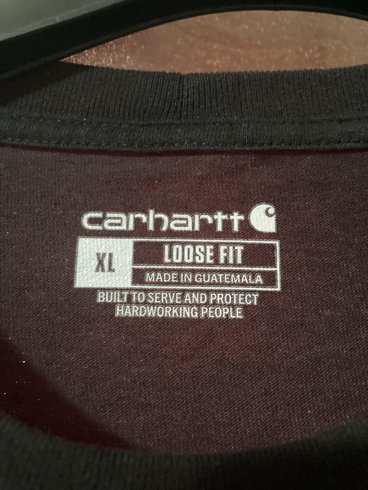 Carhartt Loose Fit Black Long Sleeve Pocket Tee Crew Neck XL TK0126-M gallery