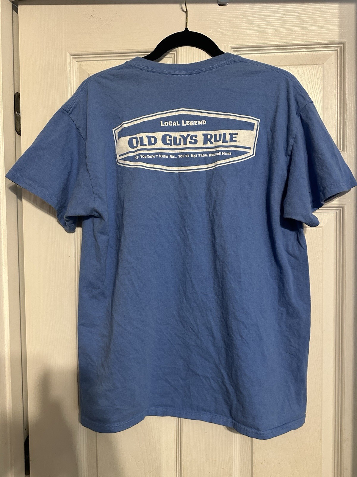 Old Guys Rule Local Legend Mens Blue Cotton Graphic Crewneck T Shirt Large gallery