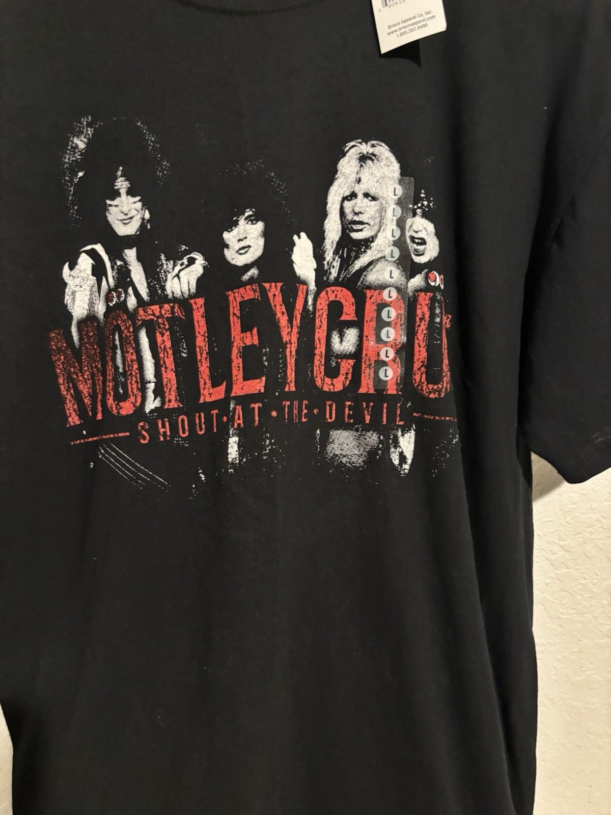 Motley Crue Shout .at .the Devil T Shirt Size Large Brisco Apparel NWT gallery