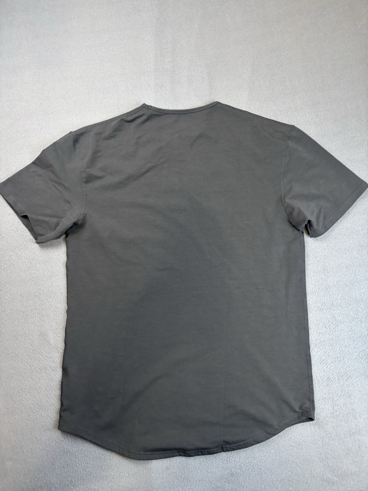 BYLT Drop Cut Lux Shirt Mens XL Gray Curved Hem Crewneck Performance Tee Stretch gallery