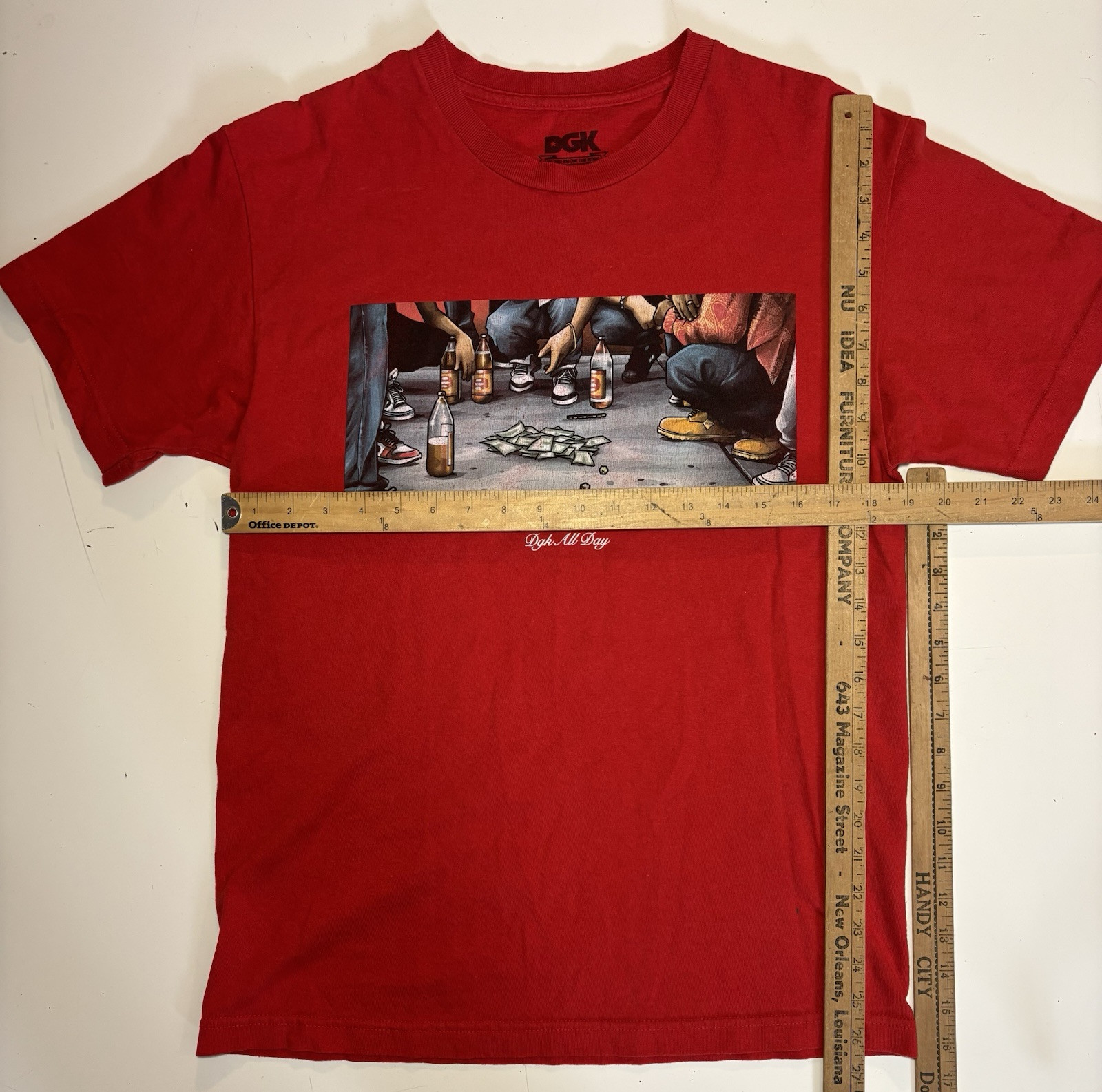 DGK All Day Street Dice 40s Gambling Shirt Skateboard Hip Hop Y2K Style Mens M gallery