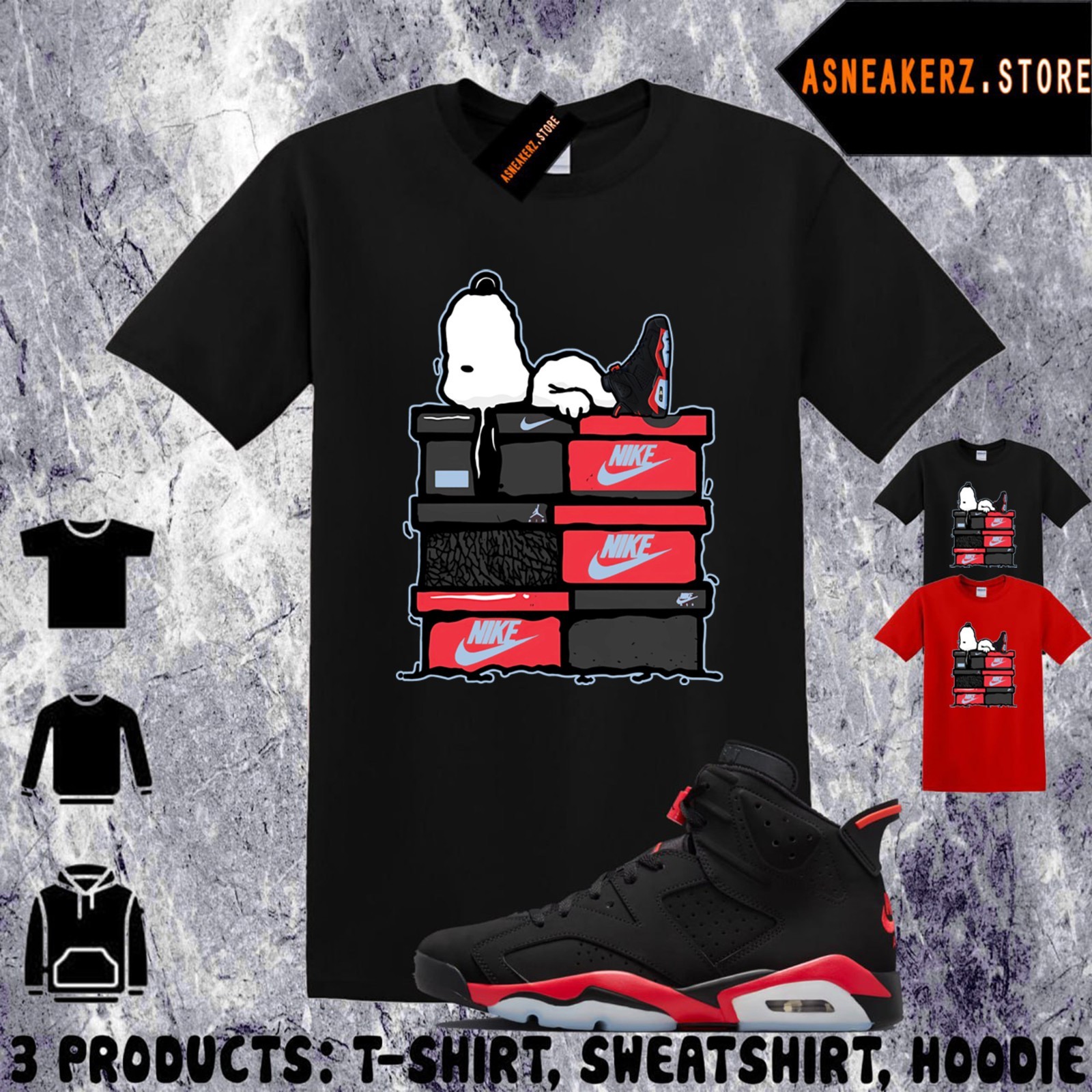 Shirt Match AJ 6 Infrared Salesman 2026 Sneaker Matching Tee Sneakerhead S Dog gallery