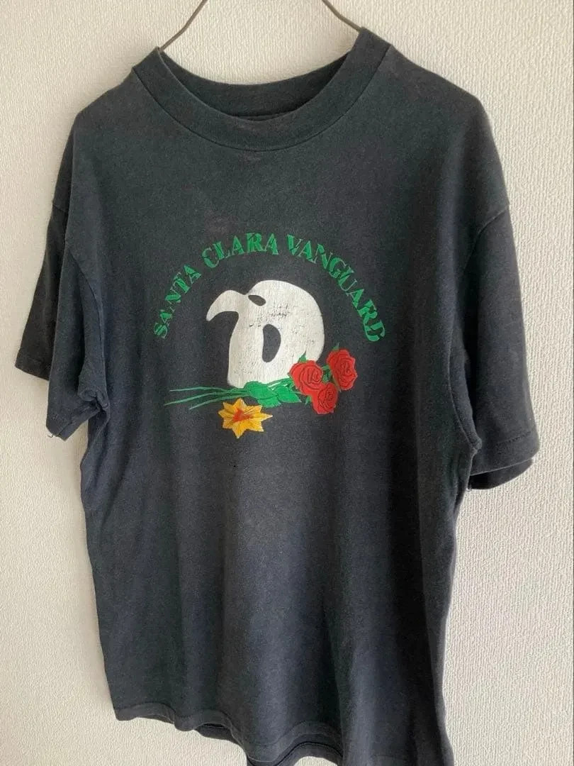 SANTA CLARA VANGUARD 1989 Tour Vintage Fade T Shirt USA Made Size L gallery