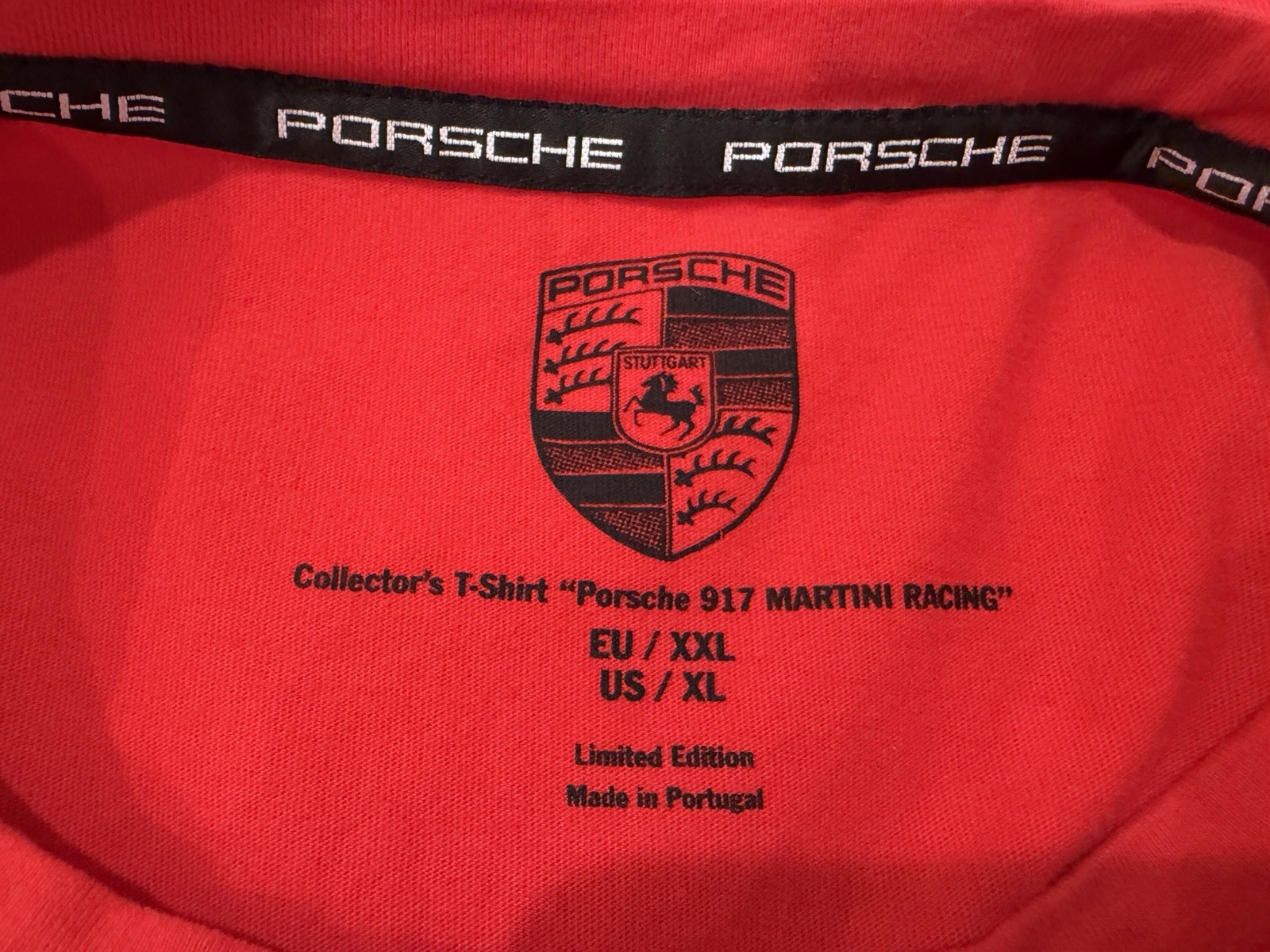 Porsche Collector's T-Shirt Ltd Edition 917 Martini Racing Long Tail Red XL gallery