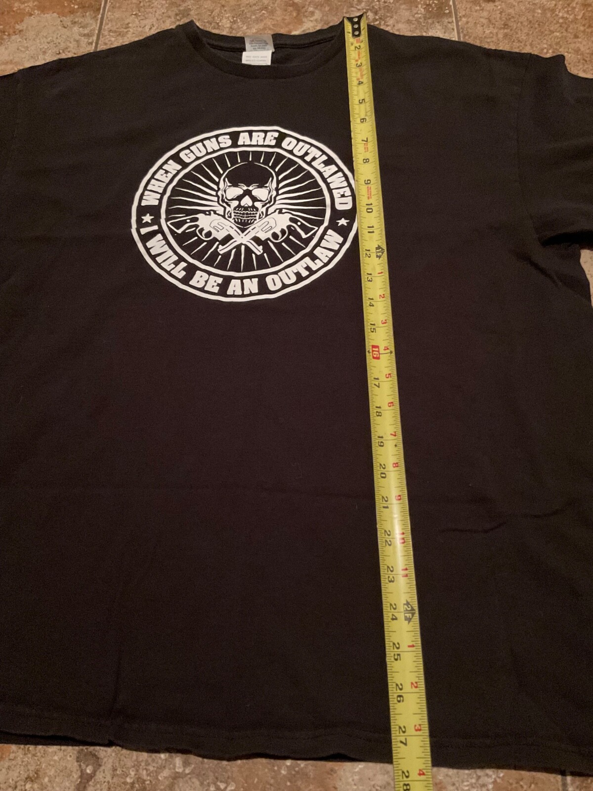 DELTA PRO WEIGHT WHEN GUNS ARE OUTLAWED GRAPHIC T-SHIRT ( MENS XL ) BLACK gallery