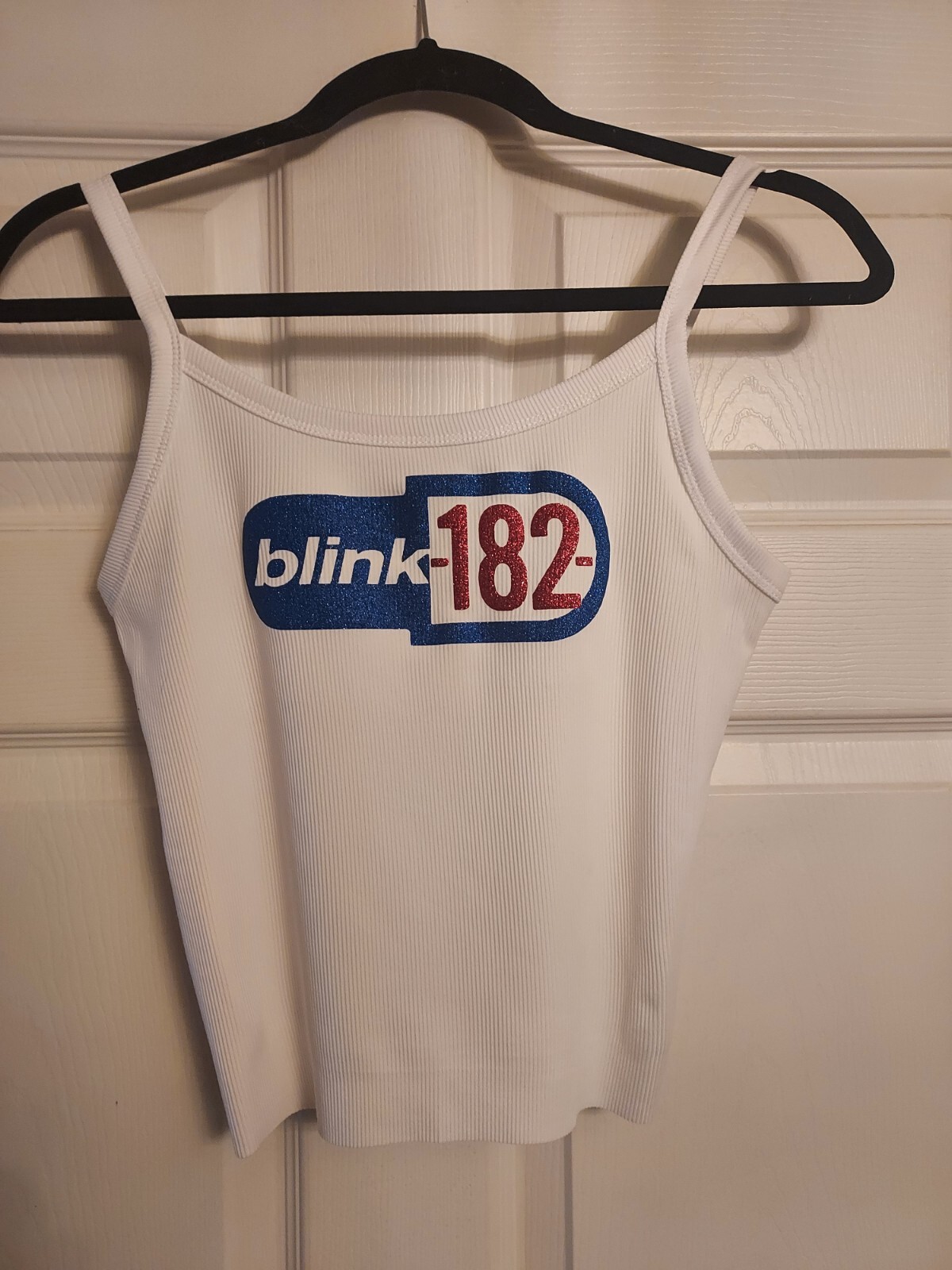 Blink 182 Cropped Tank top Pill Design Vintage Logo Glitter Blink 182 Shirt gallery