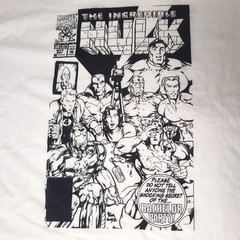 VINTAGE Incredible Hulk #417 Comic Book Cover T-Shirt 5XL NEW White B&W
