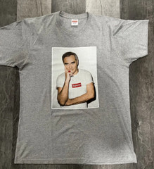 SS16 Supreme Morrissey Tee Heather Grey Size Large 100% AUTHENTIC