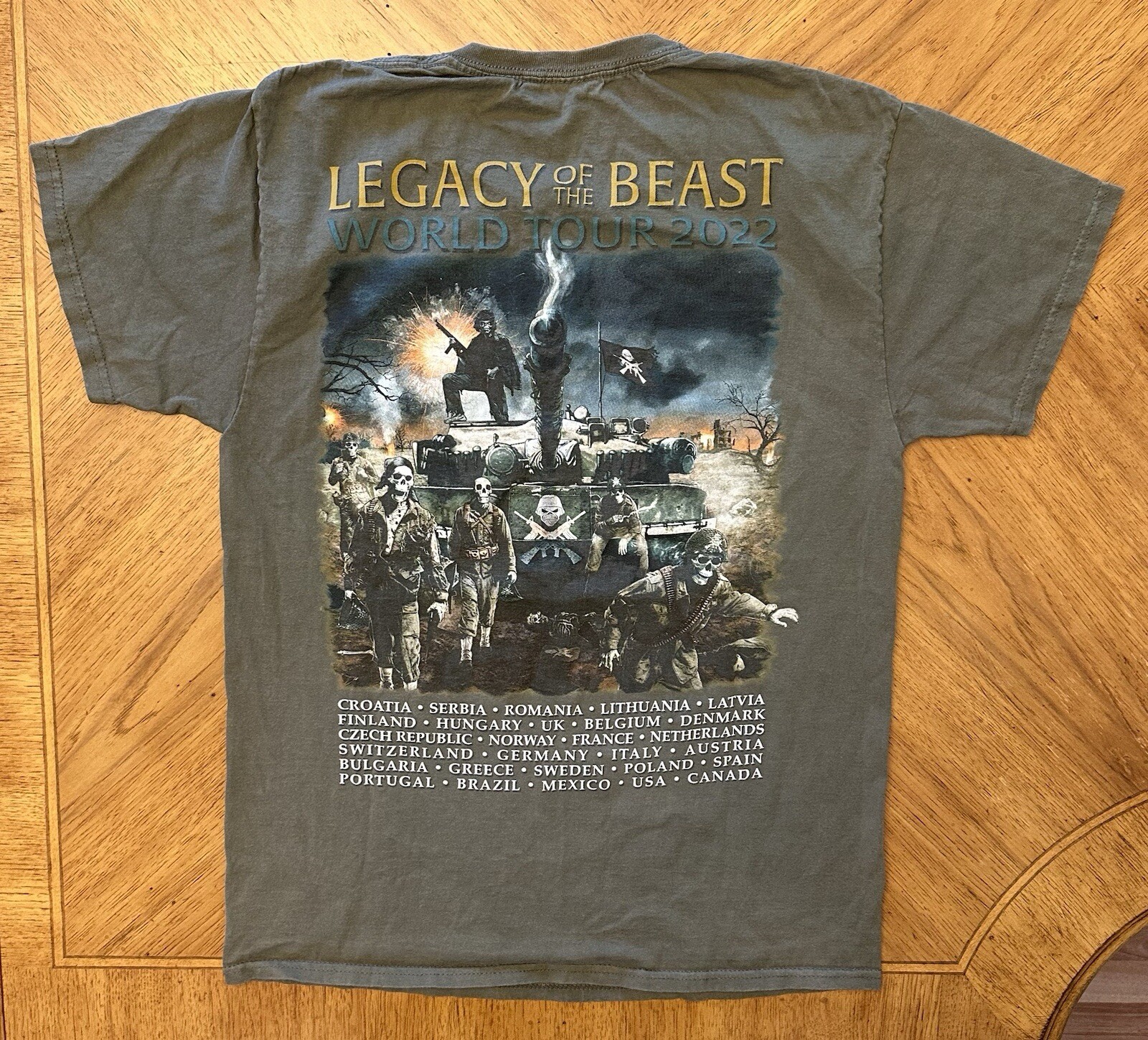 Iron Maiden TShirt Legacy Of The Beast 2022 World Tour Sz S/M SEE MEASUREMENTS! gallery
