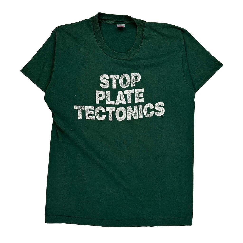 Humorous Slogan Fruit Of The Loom Single Stitch T-Shirt - XL Green Cotton gallery