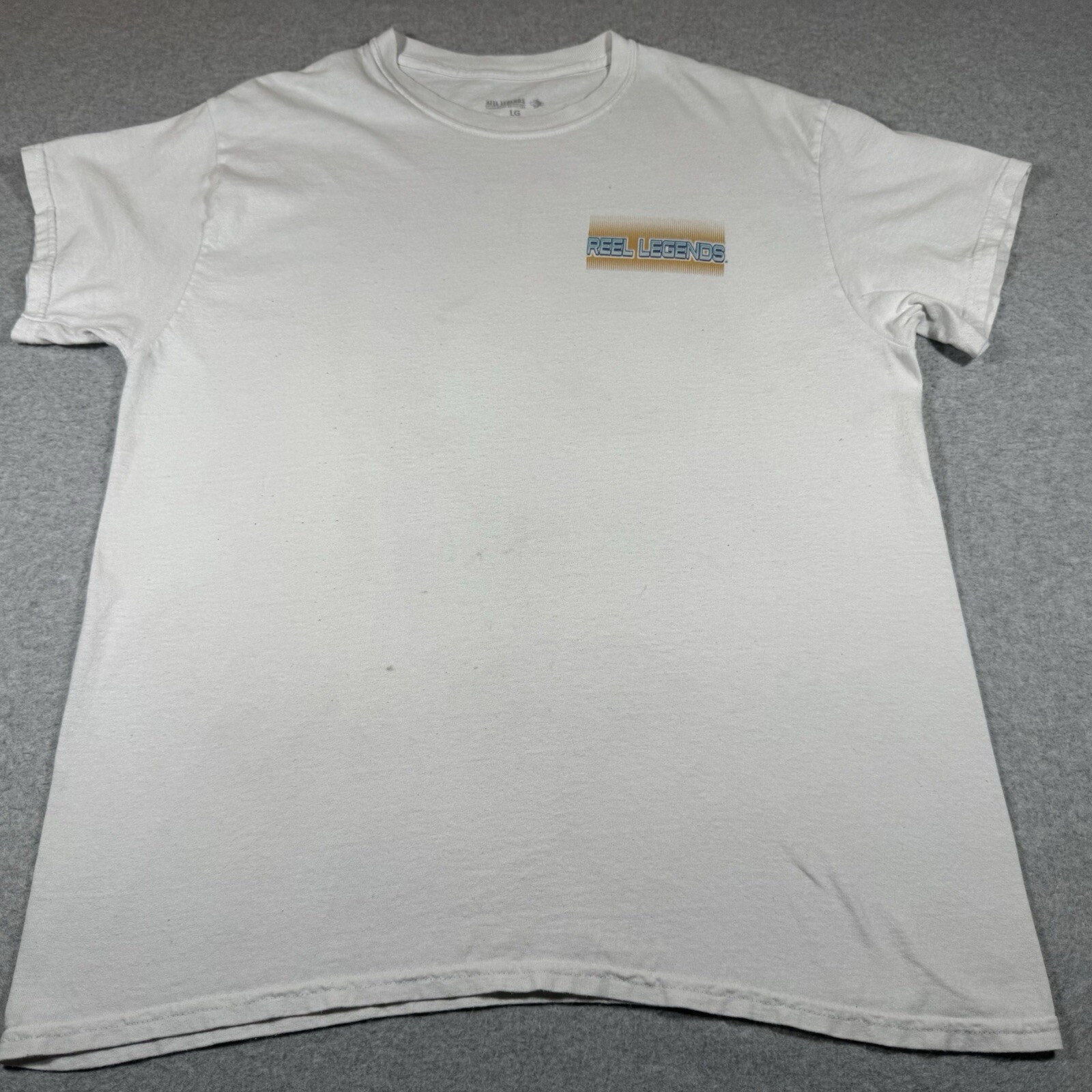 Reel Legends Shirt Adult Large White Fishing Fish Pelagic Ocena Outdoors Mens