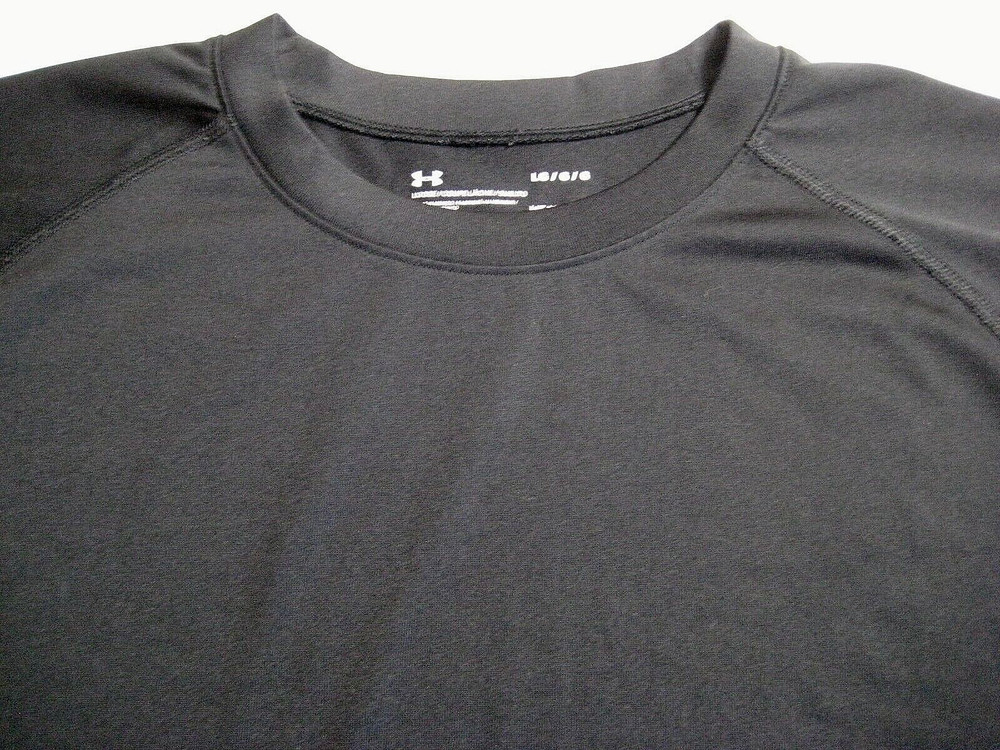 EUC- UNDER ARMOUR TACTICAL HEATGEAR Size Large Black Polyester Base Layer