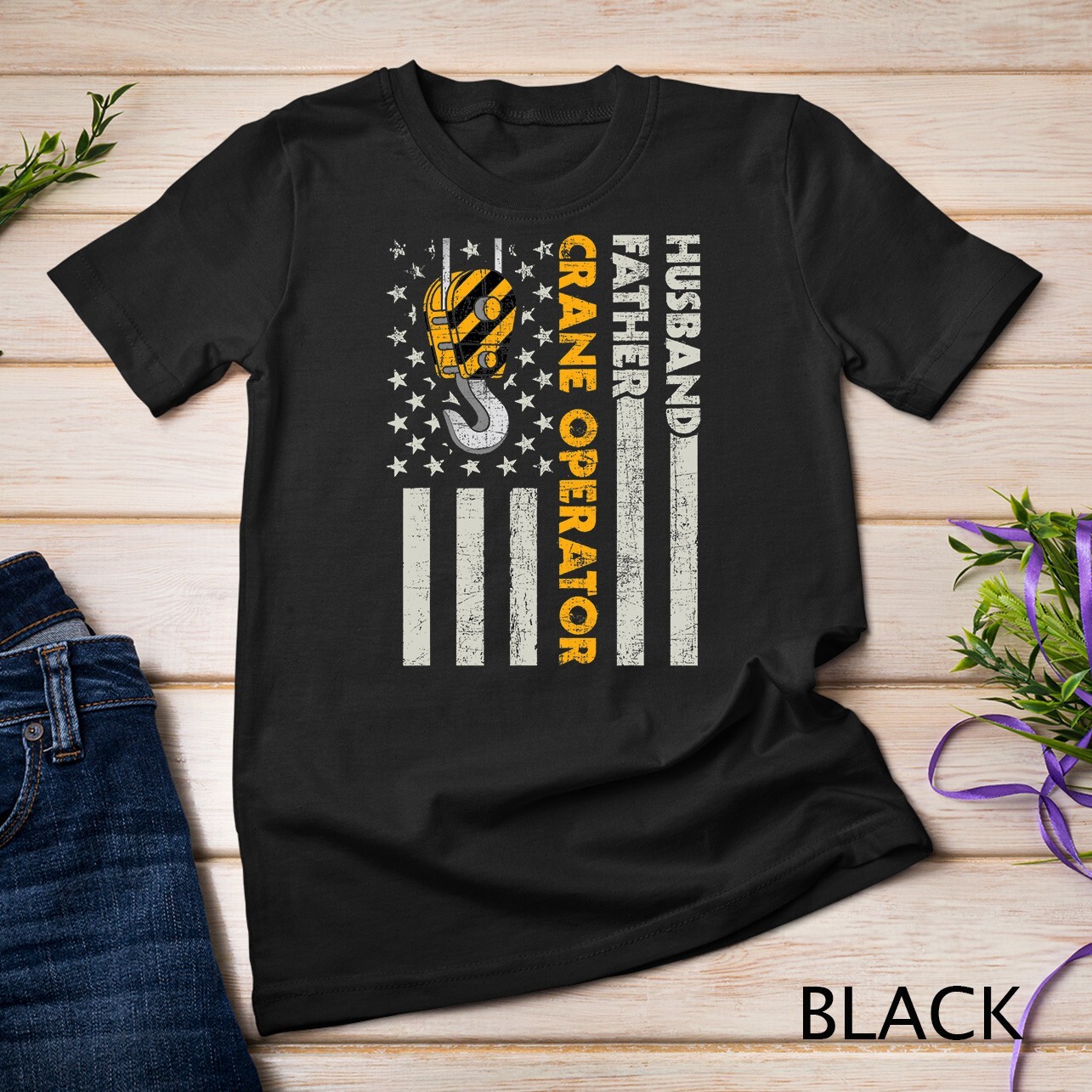 Husband Father Crane Operator - Construction Worker T-Shirt Unisex T-shirt gallery