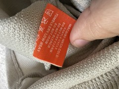 Mens Textured Rib Knit Pullover Shirt Beige Sand Boxy Minimalist Size L Khaki