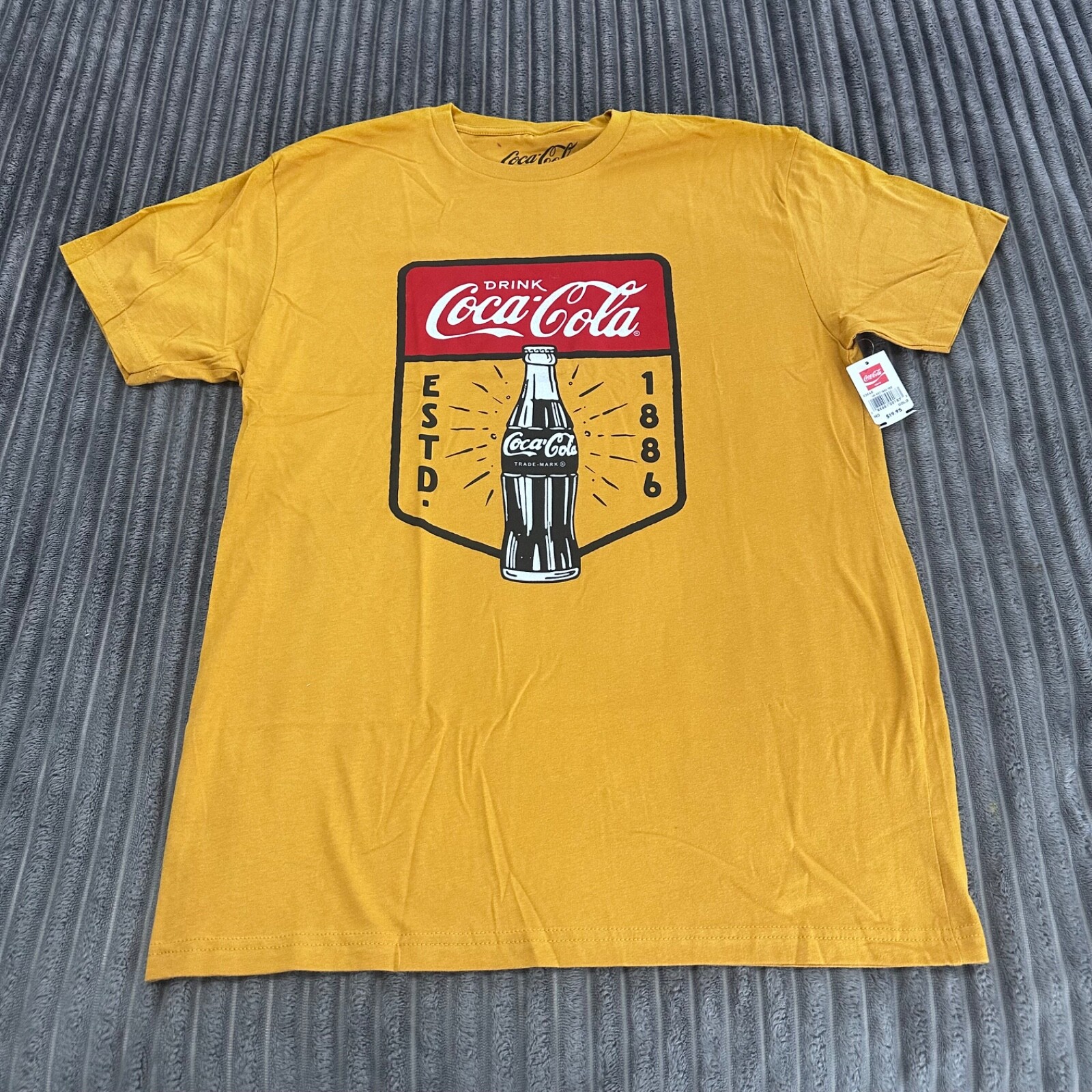 Coca Cola T-Shirt Adults Gold Promo Classic Coke Shirt Sleeve Short Sleeve gallery